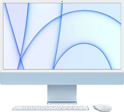 imac m1 blue isolated