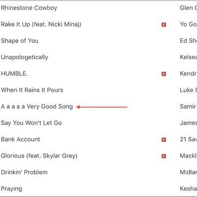 a a a a very good itunes song