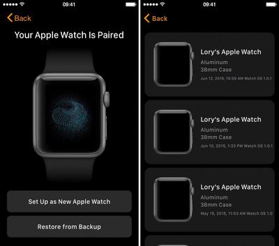 How to backup and restore apple watch 3