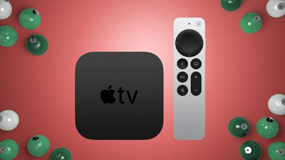 apple tv red holiday ornaments