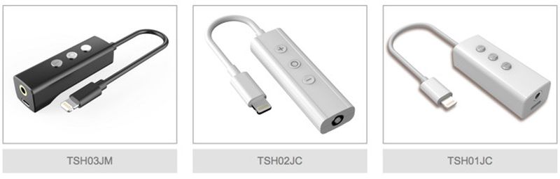 Lightning to headphone adapters