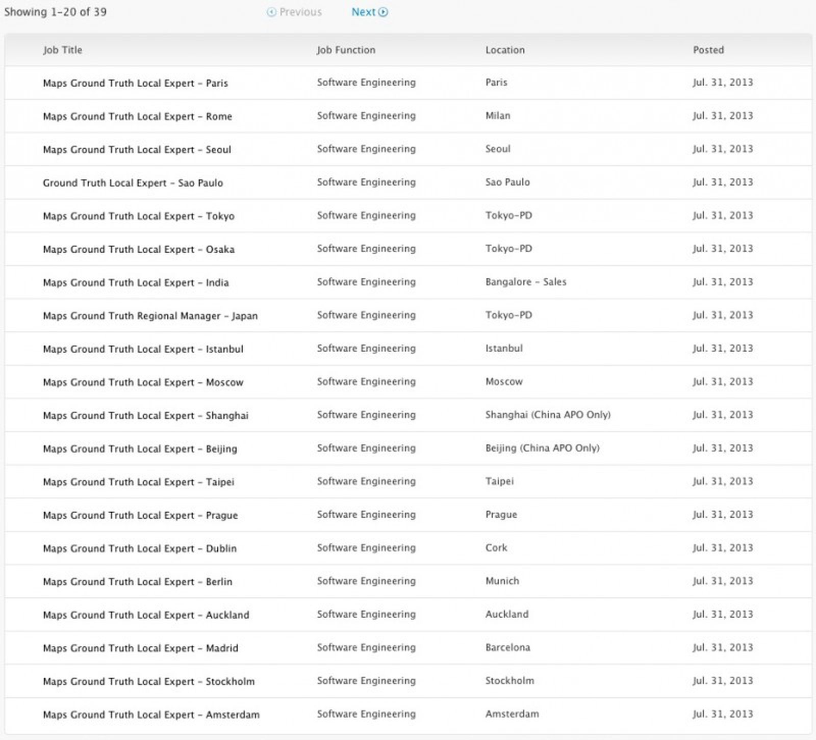 Apple Filling Out its 'Ground Truth' Mapping Team with New Regional and