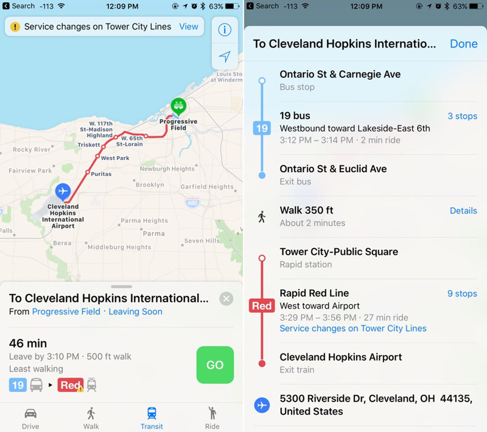 Apple Expands Maps Transit Data to Additional Cities in Ohio MacRumors