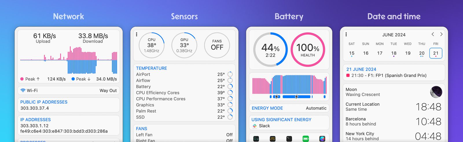 iStat Menus 7.0 представляет собой комплексный обновленный дизайн и новые функции