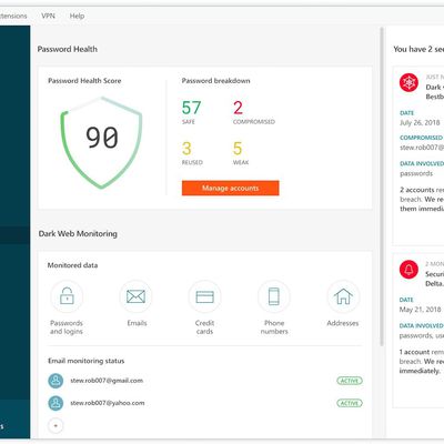 dashlane dashboard