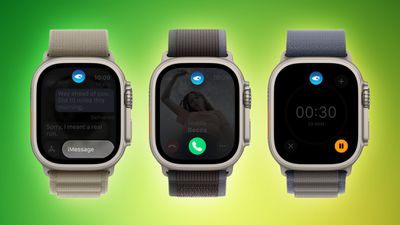 apple watch ultra double tap feature green