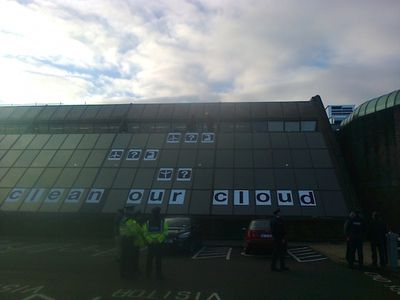 greenpeace cloud protest ireland