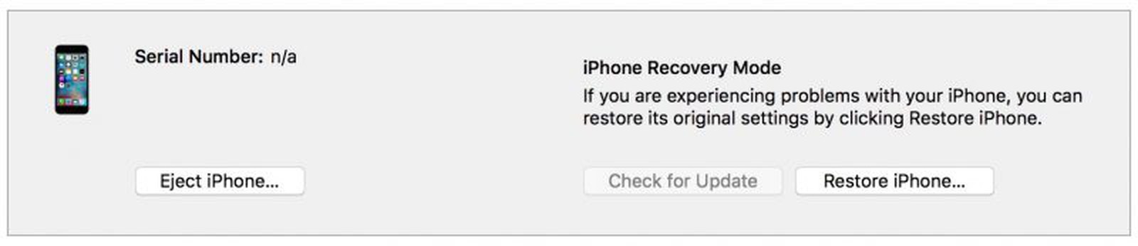 Unable to restore idevice 68