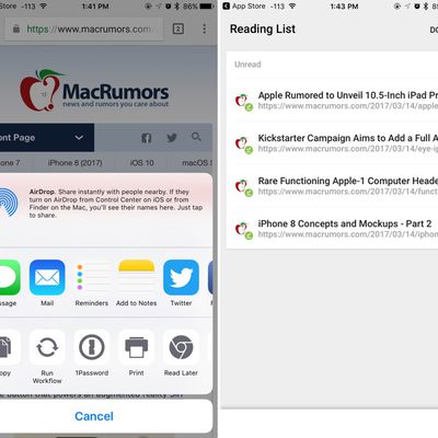 chromeiosreaditlater