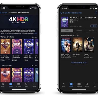 itunes movies 4k hdr bundles