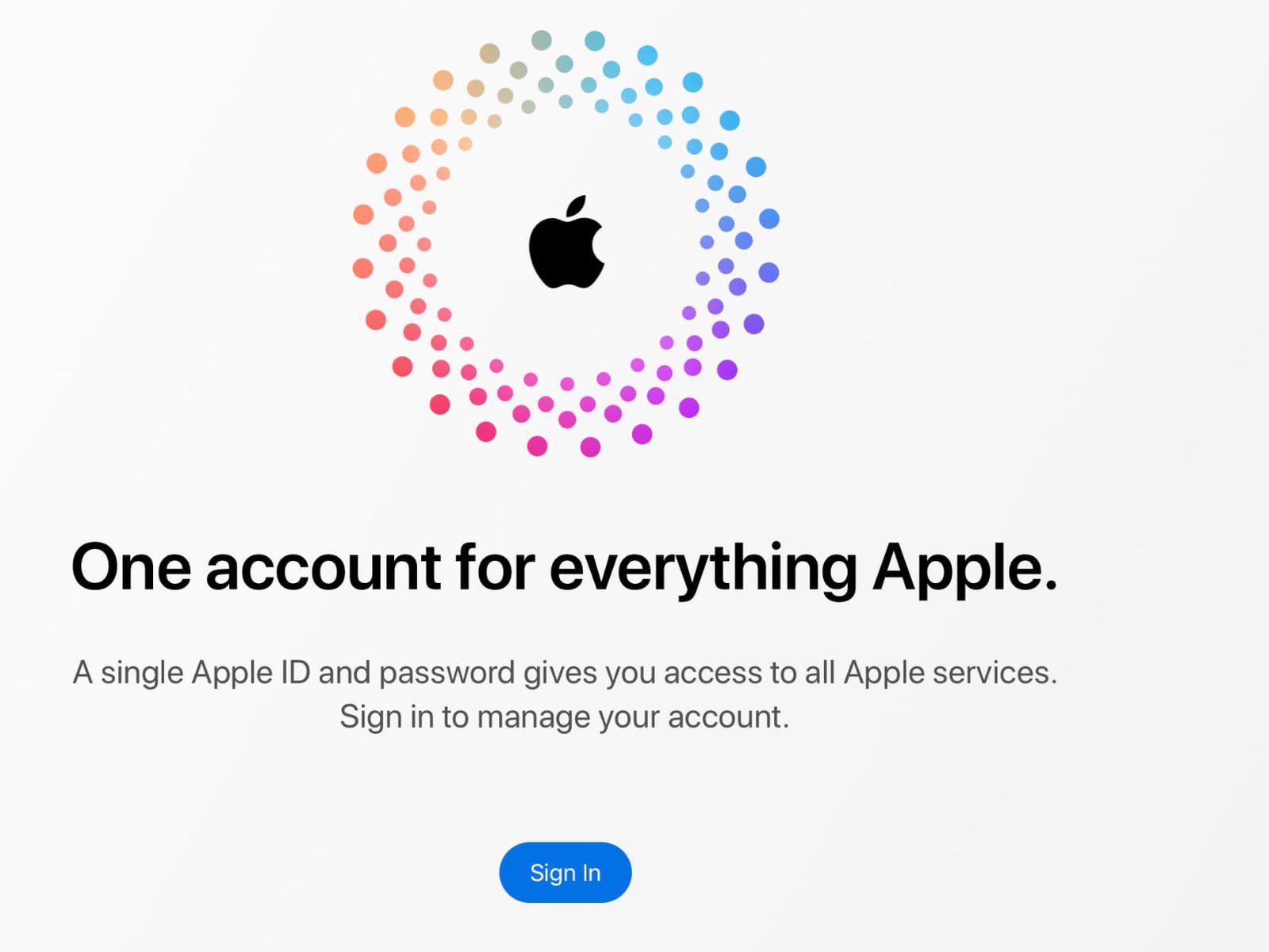 Apple id account deals page