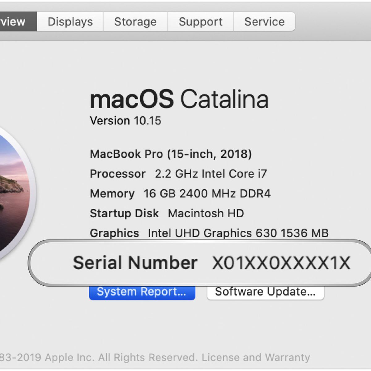 mac serial number model check