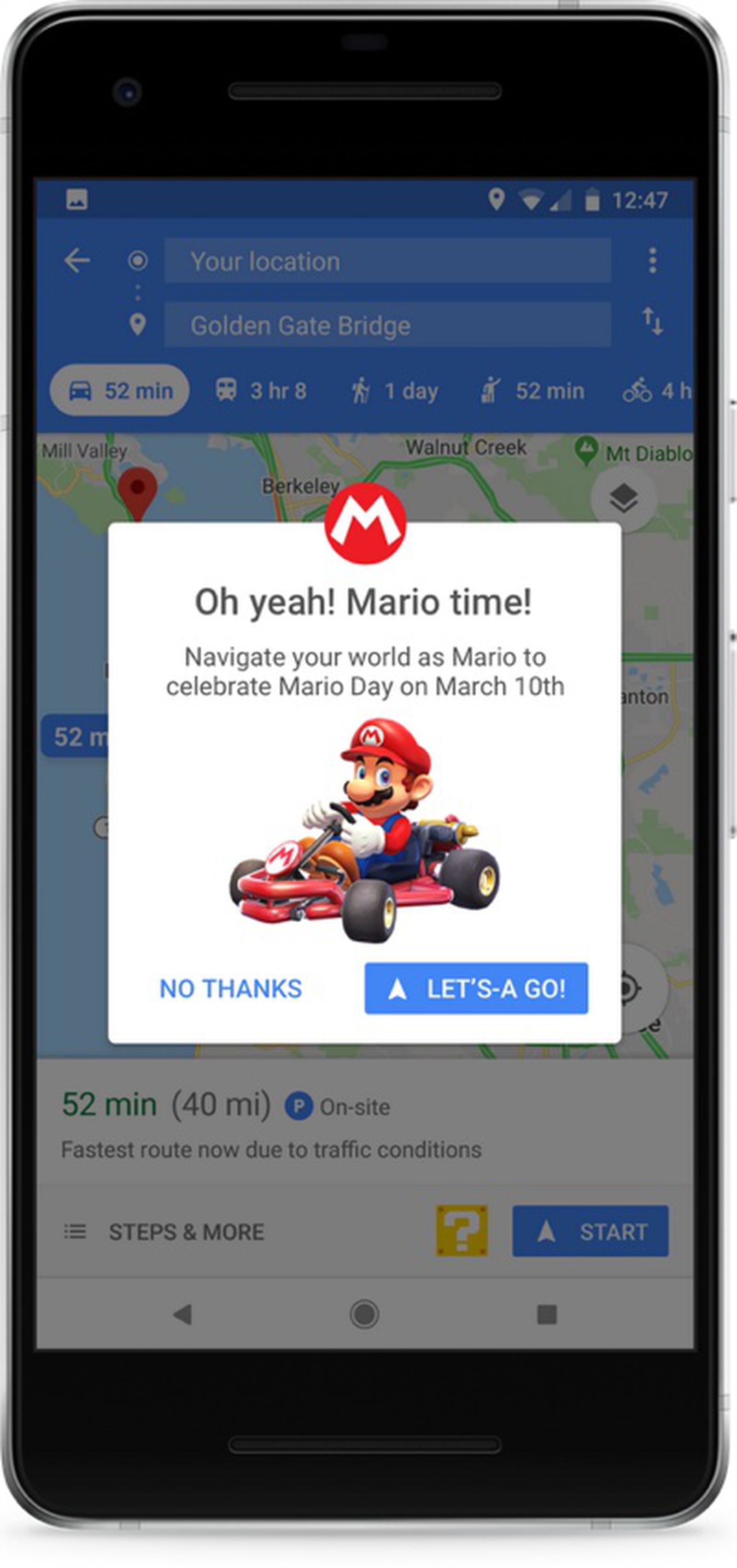 Mario comes to Google Maps to celebrate Super Mario Day