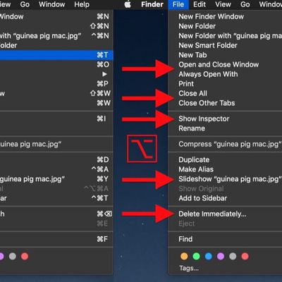 Option key finder menus