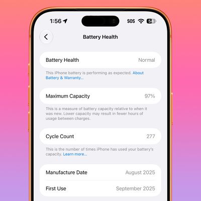 iphone 17 pro max battery 1 year