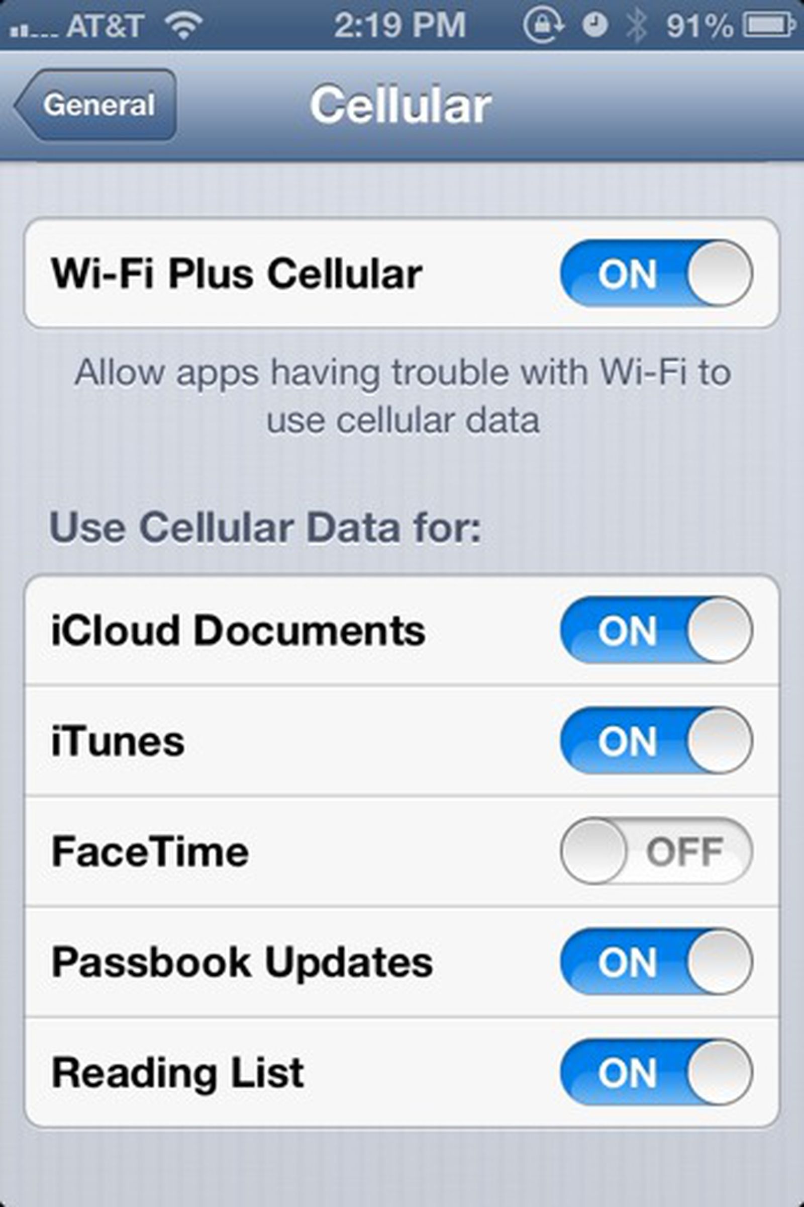 iOS 6 Beta Adds 'Wi-Fi Plus Cellular' Option to Increase Data ...