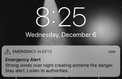 iphone emergency alert