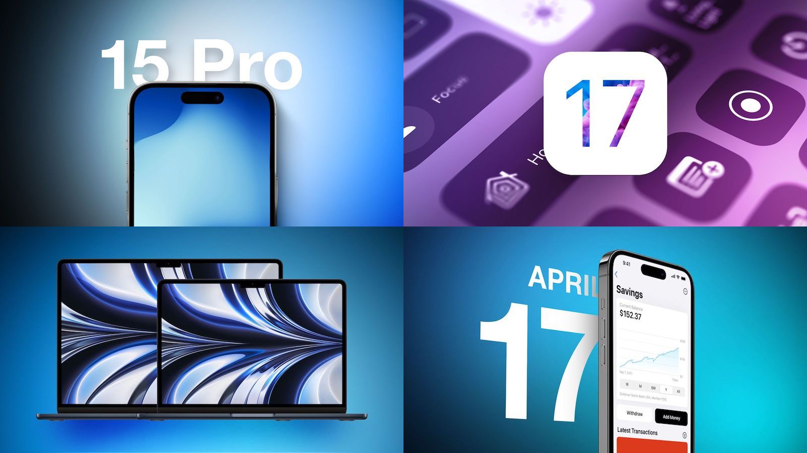Top Stories : iPhone 15 Pro, iOS 17, Apple Card Savings Soon, et plus encore