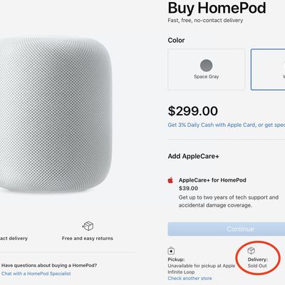 homepod sold out