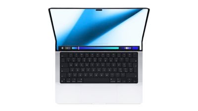 macbook pro plegable con teclado plateado azul barra táctil majin bu