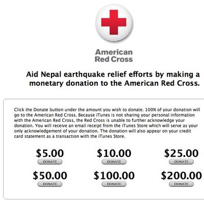 itunes nepal earthquake