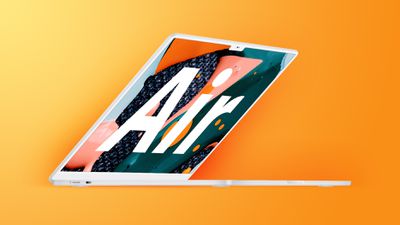 macbook air żółty okrągły