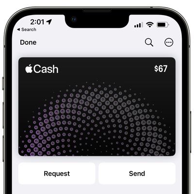apple cash buttons
