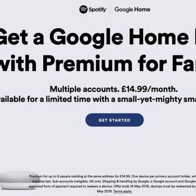 spotify free google home mini family plan uk