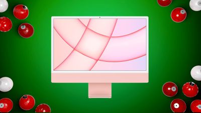 imac m1 red ornaments