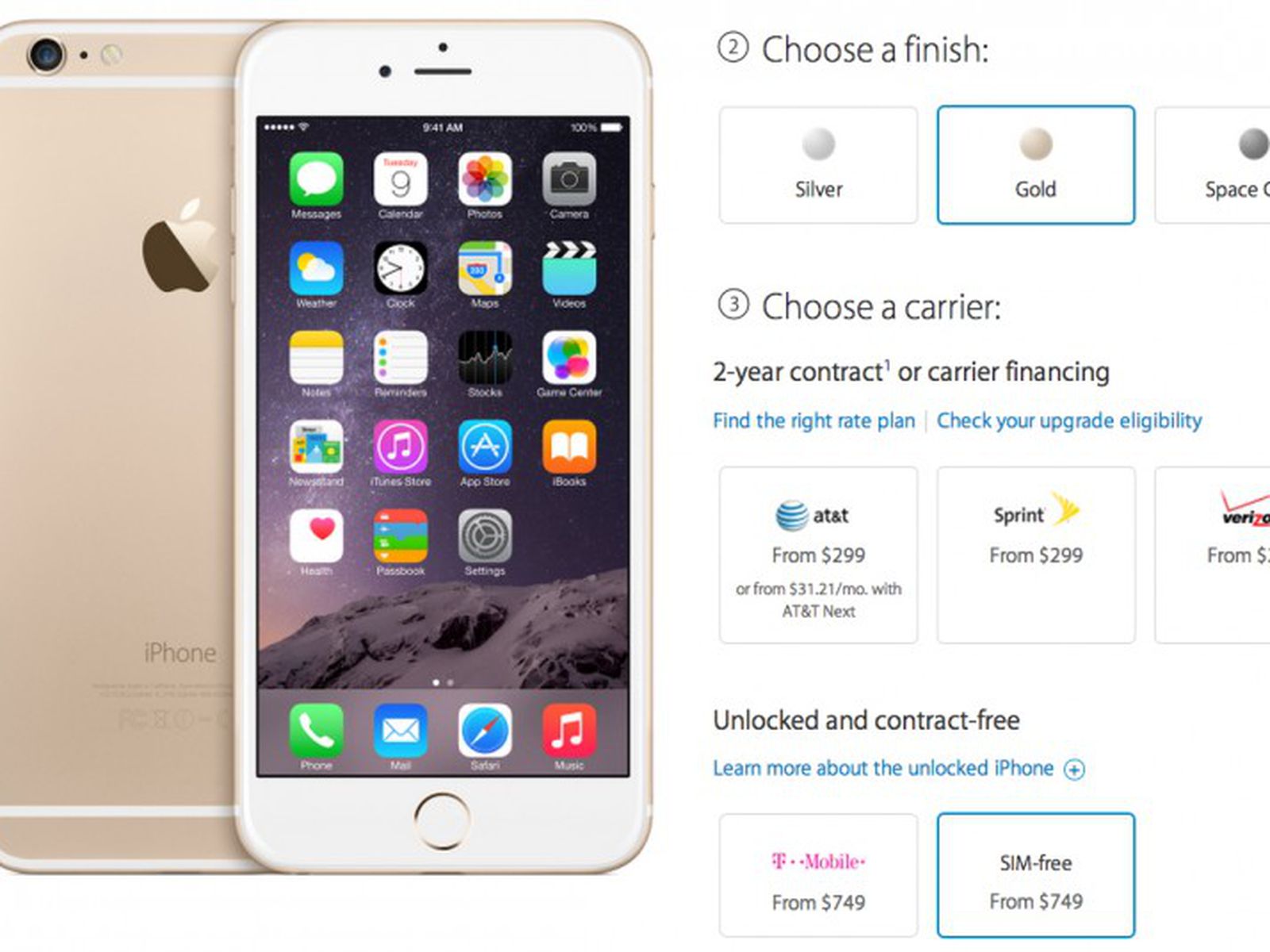 Unlocked Sim Free Iphone 6 And 6 Plus Models Now Available In