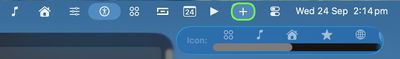 menu bar control center items macos