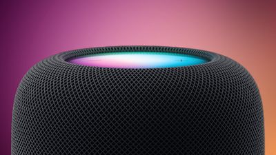 HomePod 2 Midnight Closeup Feature Purple Orange