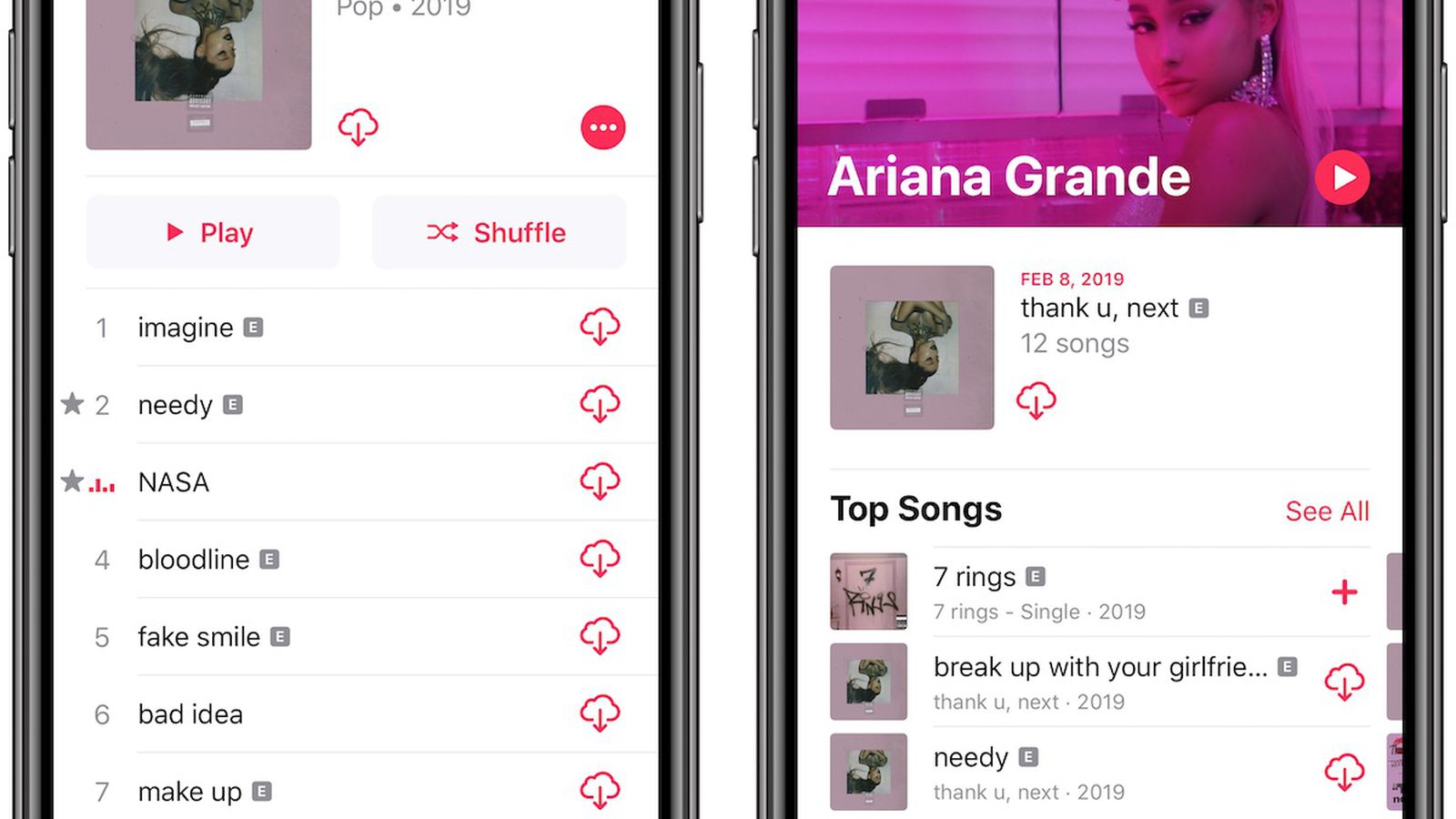 Ariana Grande S Thank U Next Breaks Apple Music Record For Most Streamed Pop Album In First 24 Hours Macrumors - ariana grande bad idea roblox id