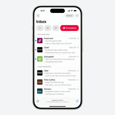 iOS 18 Mail Categorization