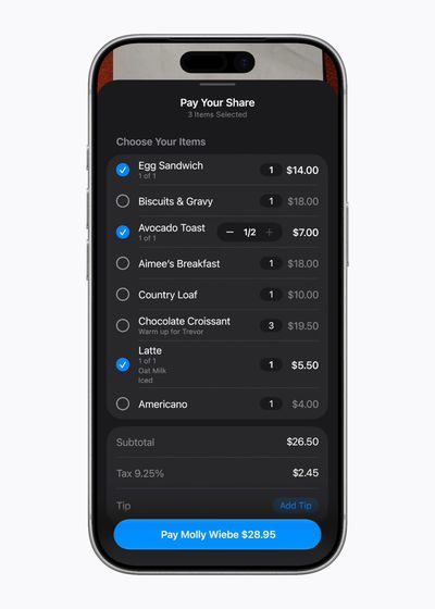 Apple Cash Bill Splitting iOS 27