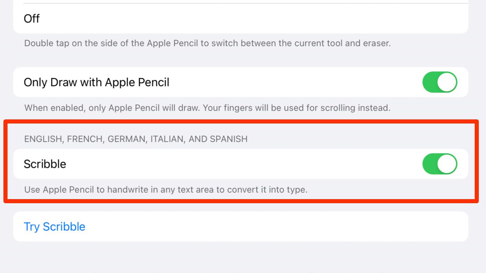 iPadOS 22.22 Beta Adds Apple Pencil Scribble Support for German