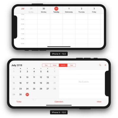 iphonexpluscalendar