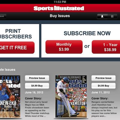 sports illustrated ipad subscriptions