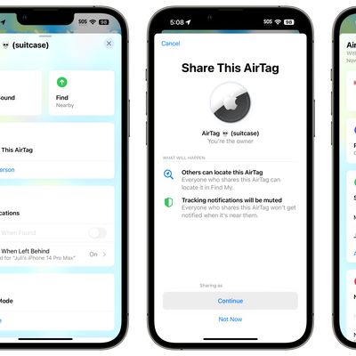 airtag sharing interface ios 17