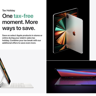 apple sales free tax hoilday