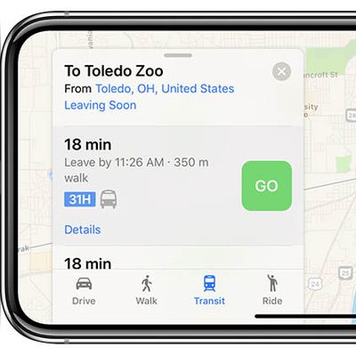 apple maps transit toledo