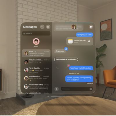 Vision Pro iMessage
