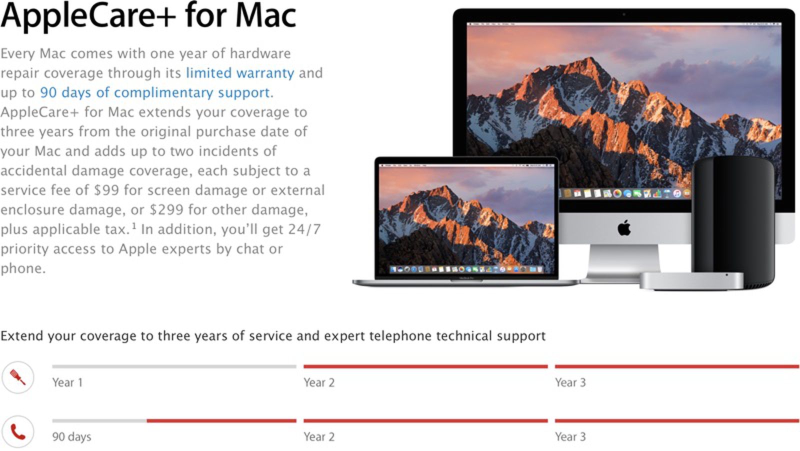 cost of applecare for macbook pro