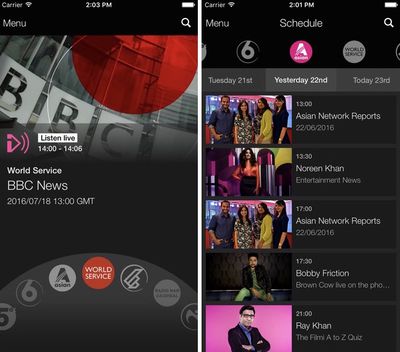 BBC Launches 'iPlayer Radio' App in the . App Store - MacRumors
