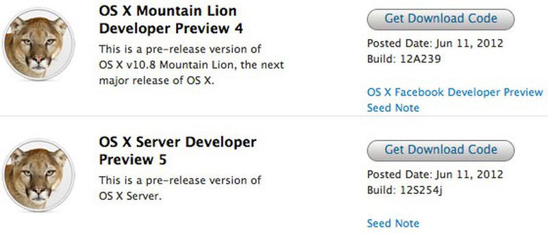 Apple Releases OS X Mountain Lion Developer Preview 4 - MacRumors