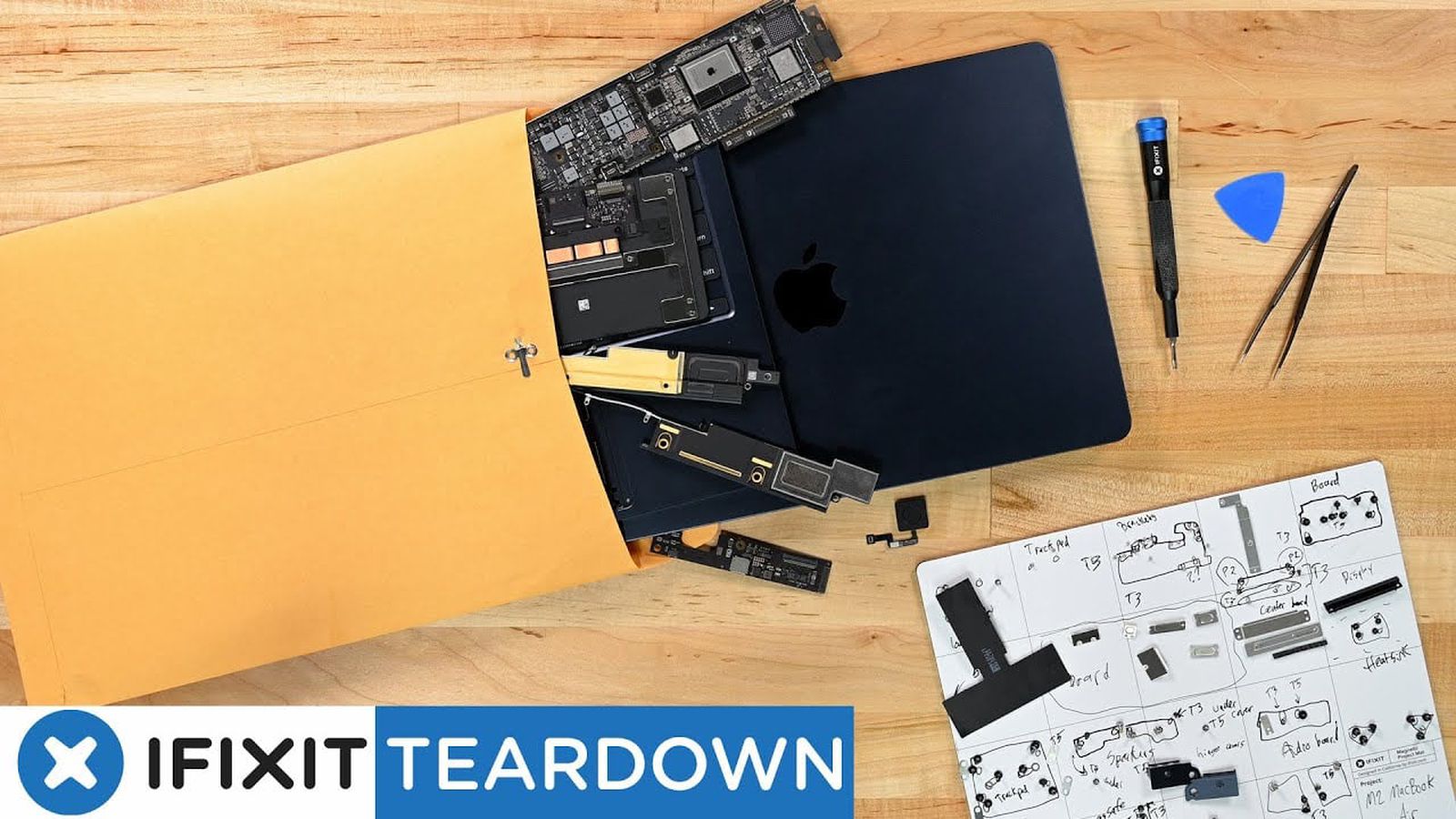 iFixit Tears Down M2 MacBook Air, Finds Accelerometer and Adhesive Pull Tabs for Battery