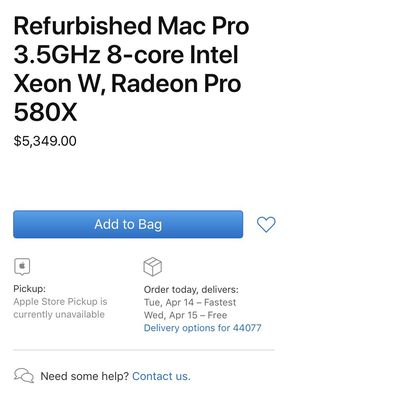 mac pro 2019 refurb