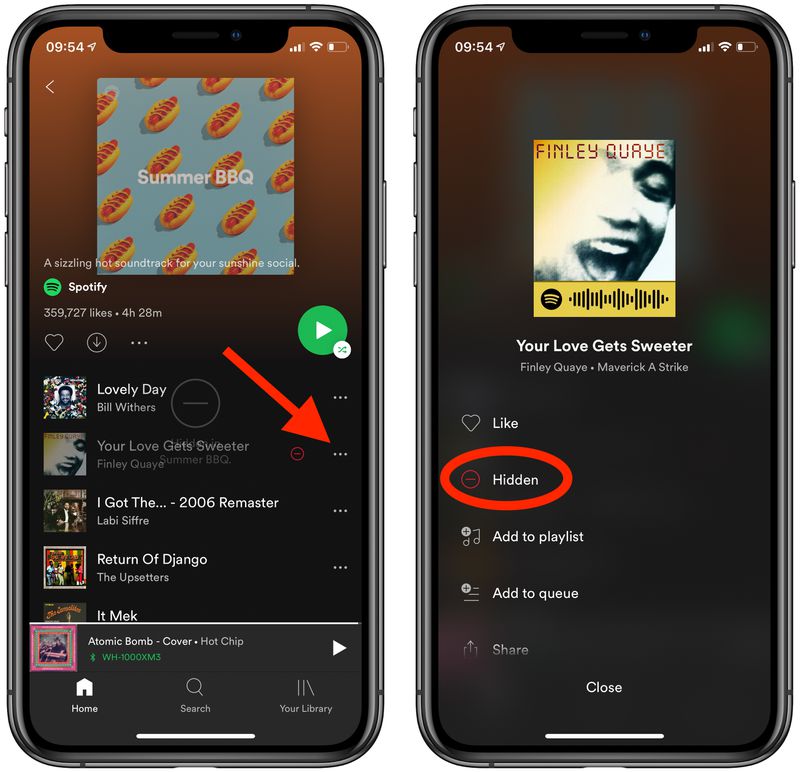 How to Hide Songs In Curated Spotify Playlists - MacRumors