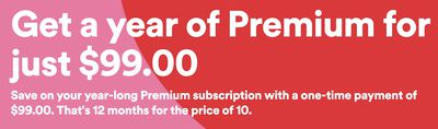 spotify premium yearly offer