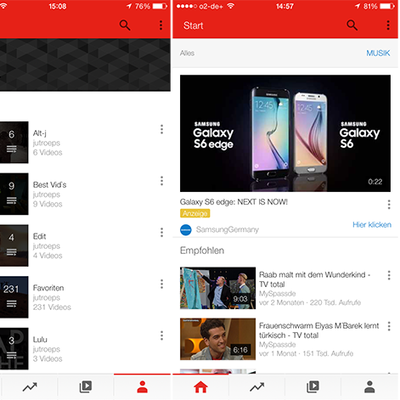 YouTube for iOS Redesign